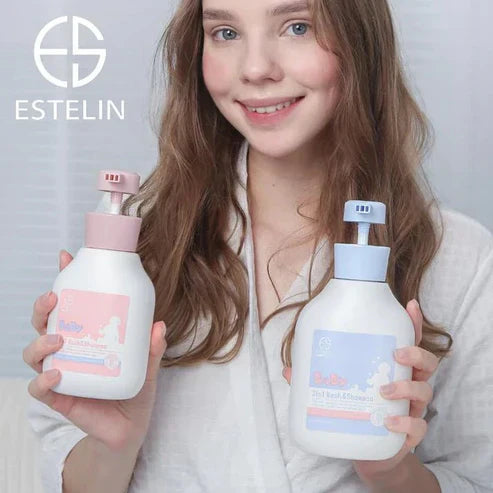 Gentle 2-in-1 baby wash and shampoo by My Store in original formula, showing a bottle with baby-friendly labeling.