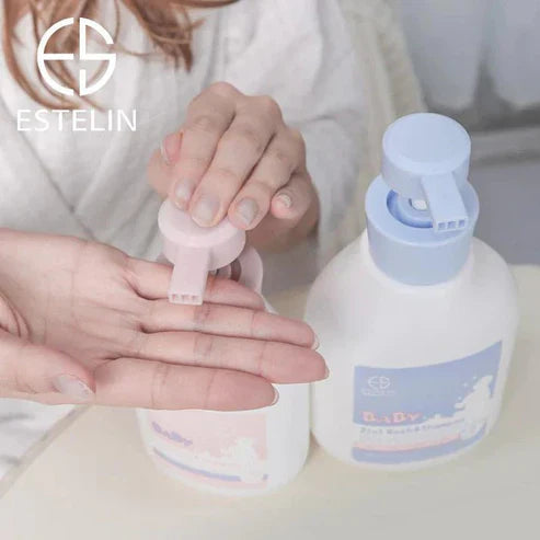 Gentle 2-in-1 baby wash and shampoo by My Store, original formula, showing the bottle with a soft, baby-friendly design.