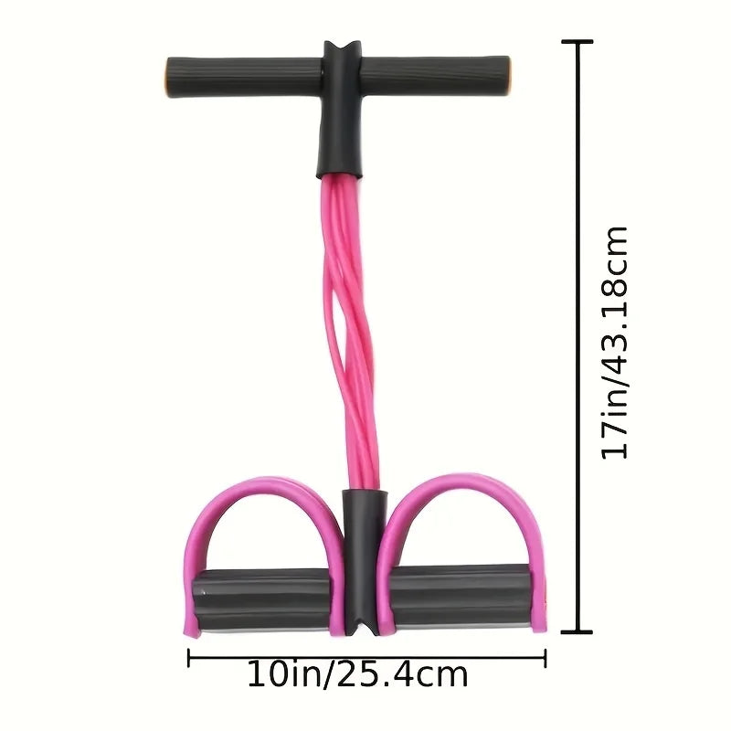 Fitness Vibe full body exercise workout tummy trimmer for fitness, showing the compact, adjustable fitness equipment in use.
