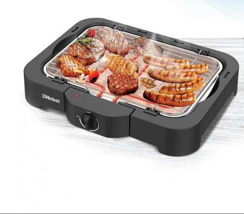 Nobel Electric Grill by My Store with non-stick cooking surface and adjustable temperature control.