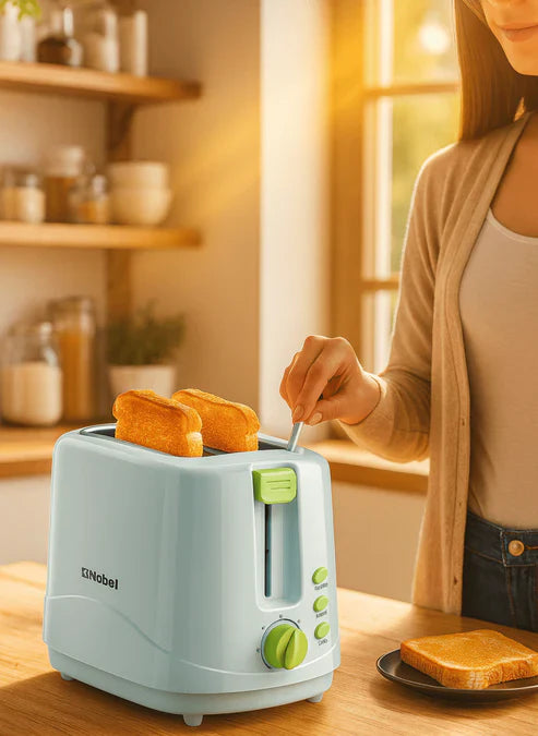 Nobel toaster from My Store with four bread slots, modern design, and control knob for toasting bread and breakfast items.