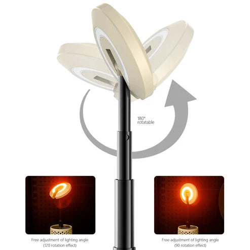 Telescopic camping light by My Store showing extended adjustable aluminum handle and bright LED bulb for outdoor use.